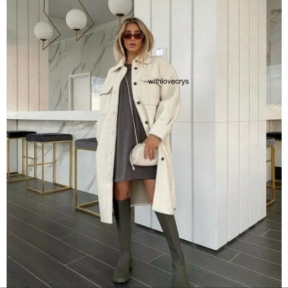 NWT Bloggers Favorite ZARA Corduroy Overshirt - Picture 2 of 16